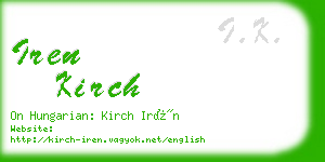 iren kirch business card